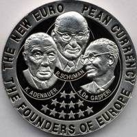 (1999) Монета Замбия 1983 год 1000 квача "Основатели Европы"  Серебрение Медь-Никель  PROOF